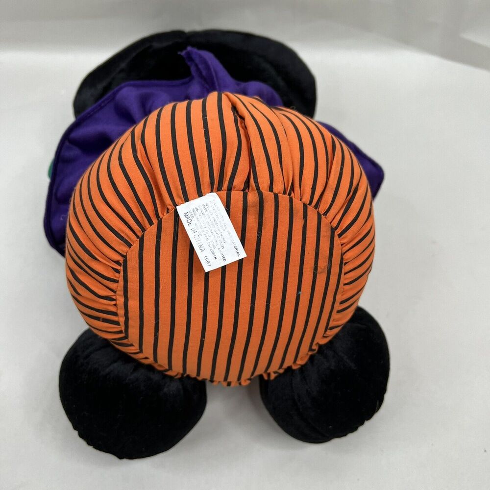 Vintage Dan Dee Sitting Halloween Pumpkin Witch 14" Plush Stuffed Toy - Picture 5 of 8